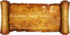 Teichner Emília névjegykártya